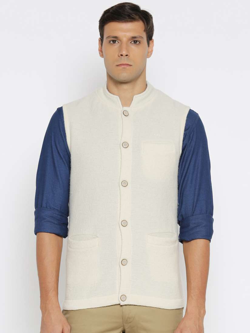Buy ColorPlus Men White Solid Nehru Jacket Nehru Jackets for Men 2071982 Myntra