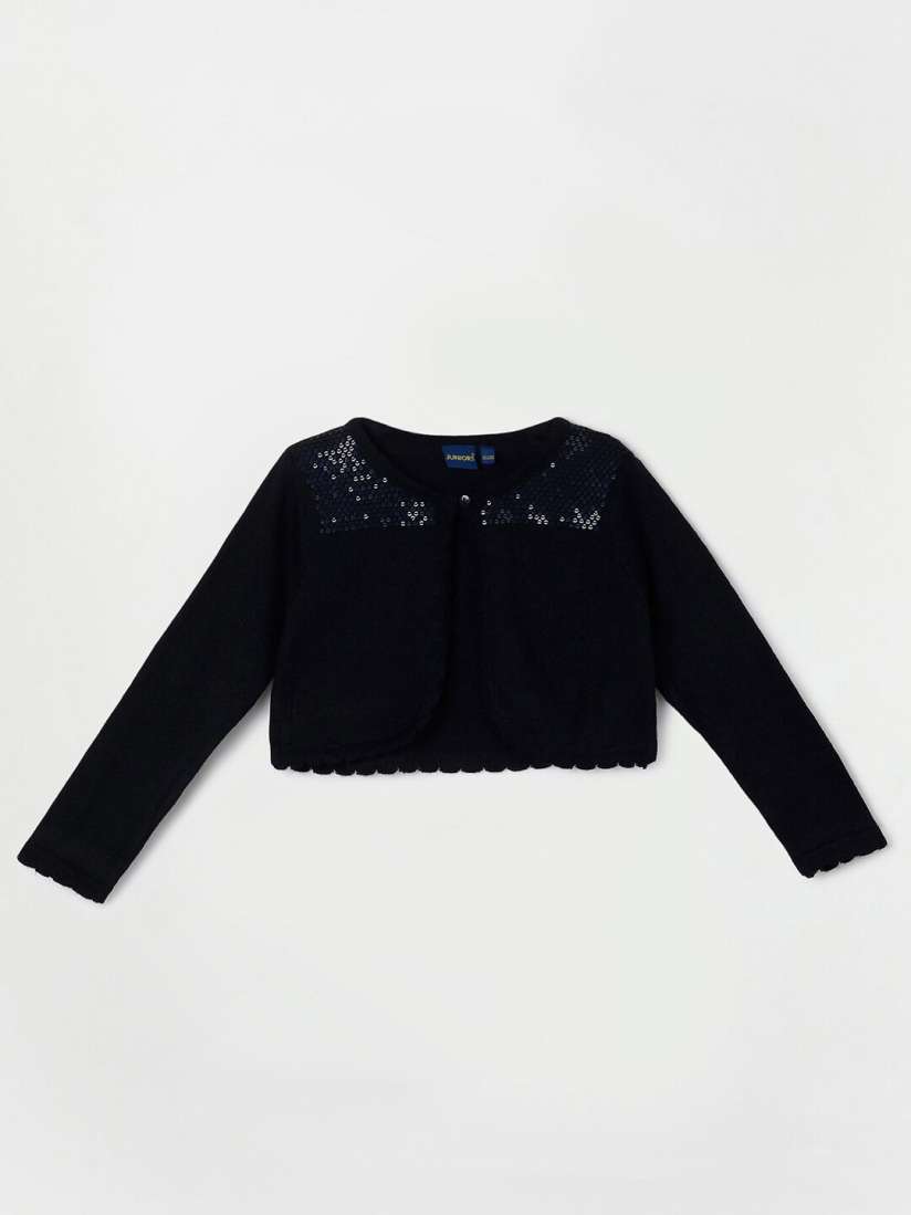 Buy Juniors by Lifestyle Girls Black with Embellished Detail Sweater Sweaters for Girls 20721302 Myntra