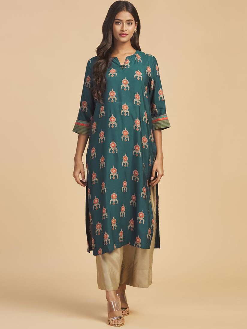 Printed Kurta Fabindia Black Silk Kurta Buy Fabindia Ethnic Motifs