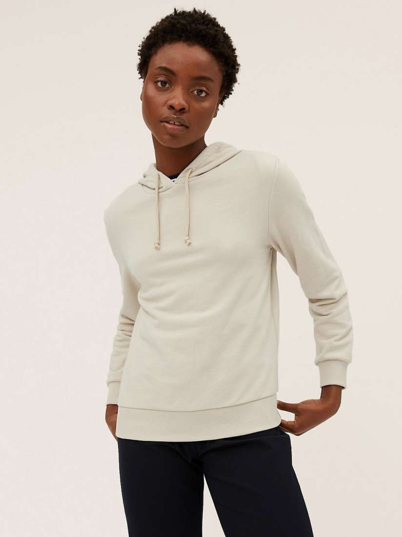 Buy Marks Spencer Women Beige Hooded Pullover Sweatshirt Sweatshirts for Women 20731216 Myntra