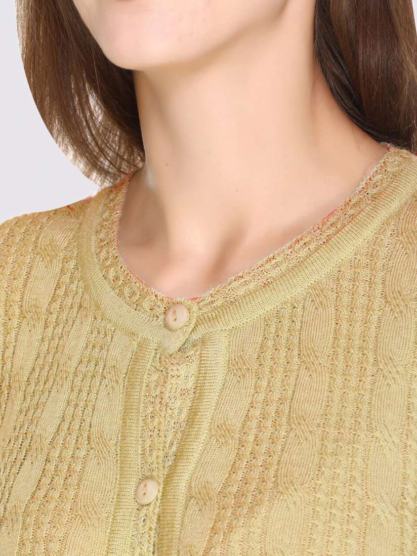 Moda Elementi Womens Gold Sweater Buy GODFREY Women Beige Cable