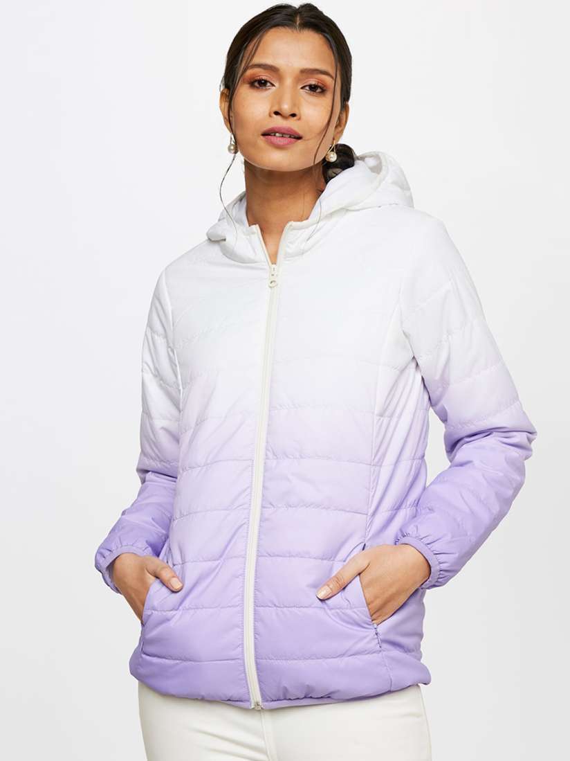 White and purple jacket outlet