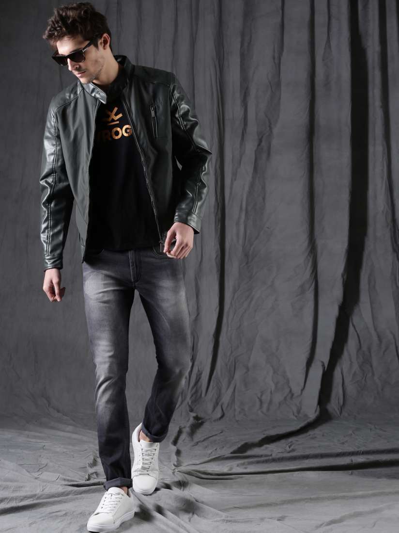 Wrogn biker jacket top