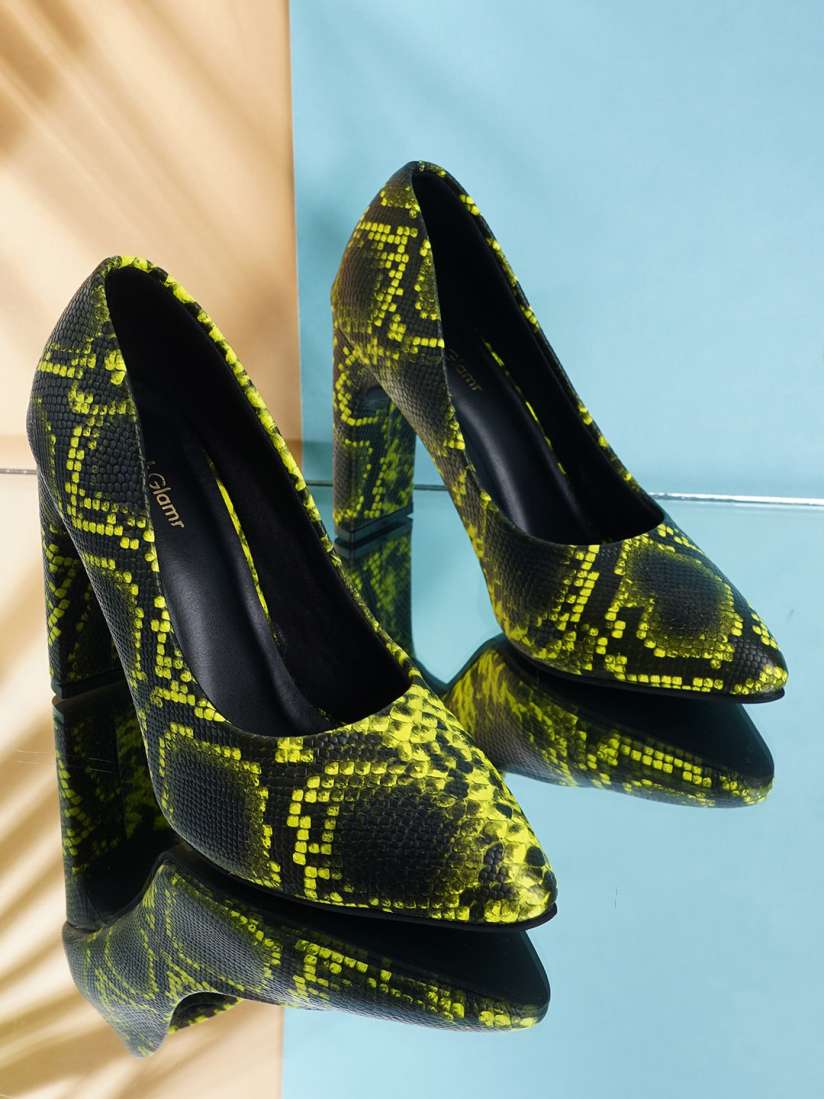 Yellow and black pumps new arrivals