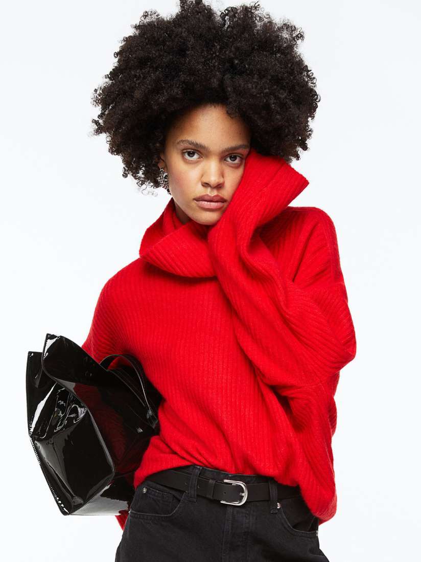 Polo neck jumper women online