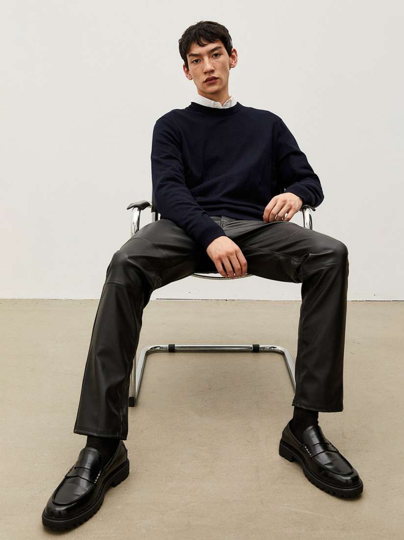 Buy H M Men Black Slim Fit Trousers Trousers for Men 20750270 Myntra