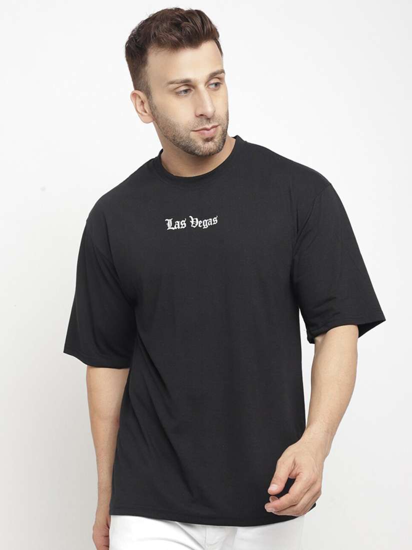 Buy GRITSTONES Men Black Typography Printed Oversized Cotton T shirt Tshirts for Men 20753030 Myntra