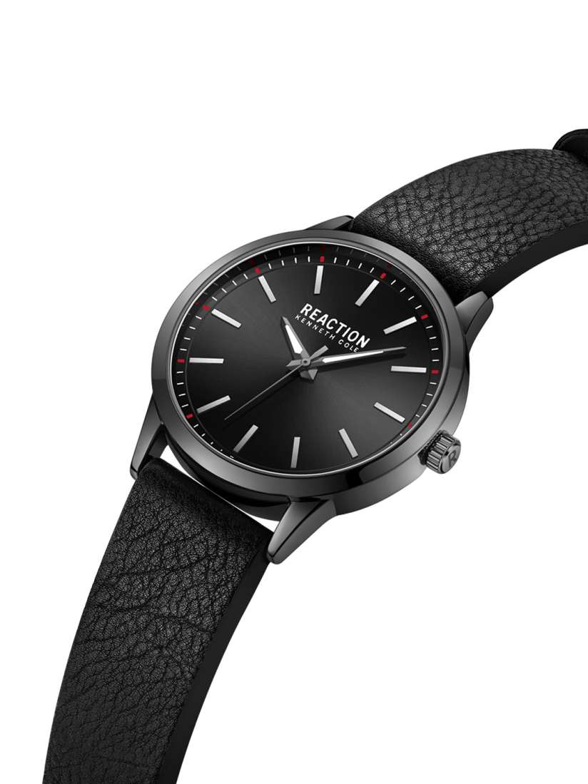 Buy REACTION KENNETH COLE Men Black Dial Black Leather Straps Analogue Watch KRWGA9007401 Watches for Men 20753254 Myntra