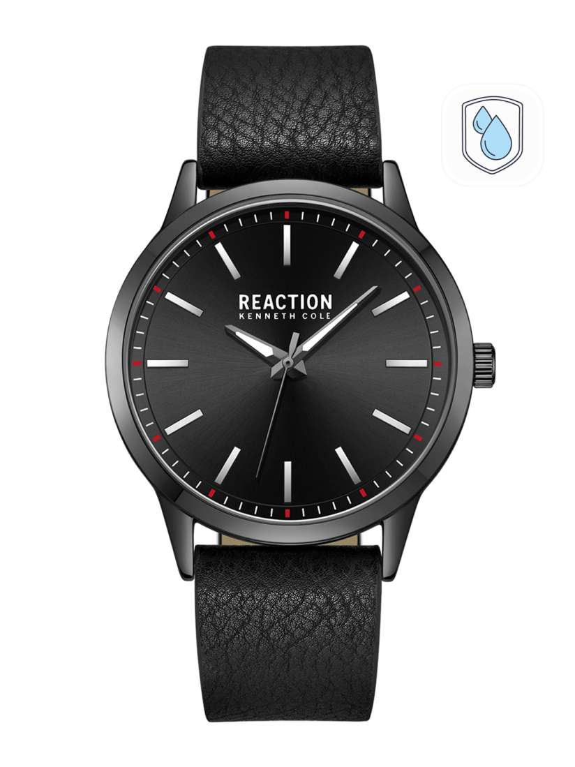 Buy REACTION KENNETH COLE Men Black Dial Black Leather Straps Analogue Watch KRWGA9007401 Watches for Men 20753254 Myntra