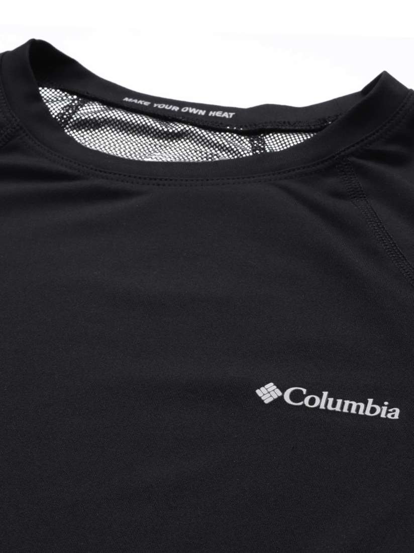 Buy Columbia Men Black Midweight Stretch Long Sleeve Slim Fit T shirt Thermal Tops for Men 20754118 Myntra