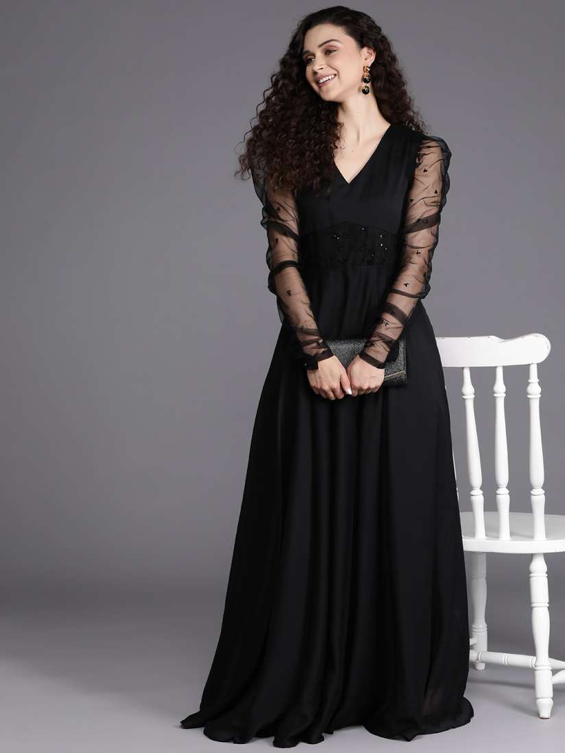 Long gown on myntra clearance