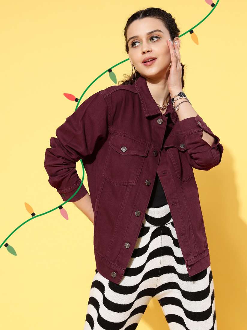 Denim jacket for women myntra shop