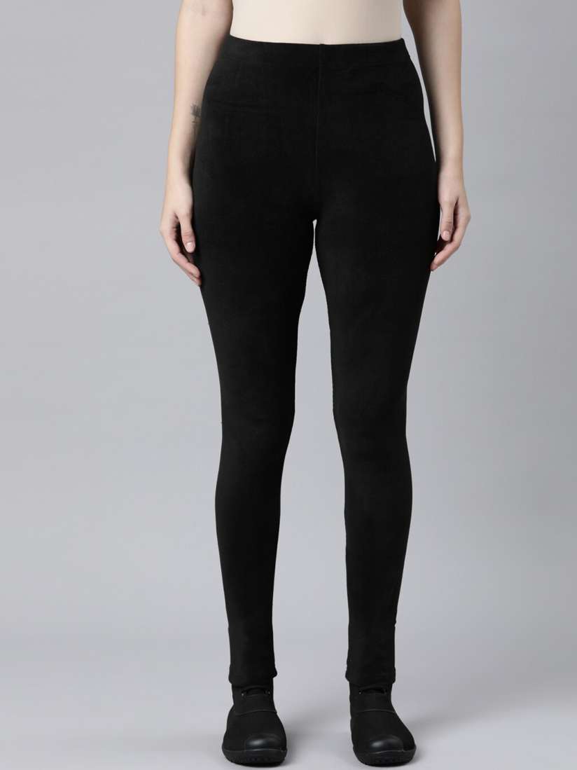 Buy Go Colors Women Black Solid Slim Fit Ankle Length Leggings Leggings for Women 20757698 Myntra