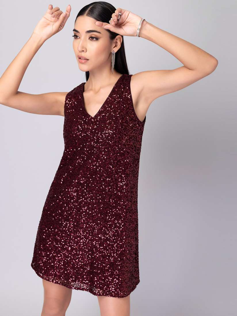 Faballey maroon dress clearance