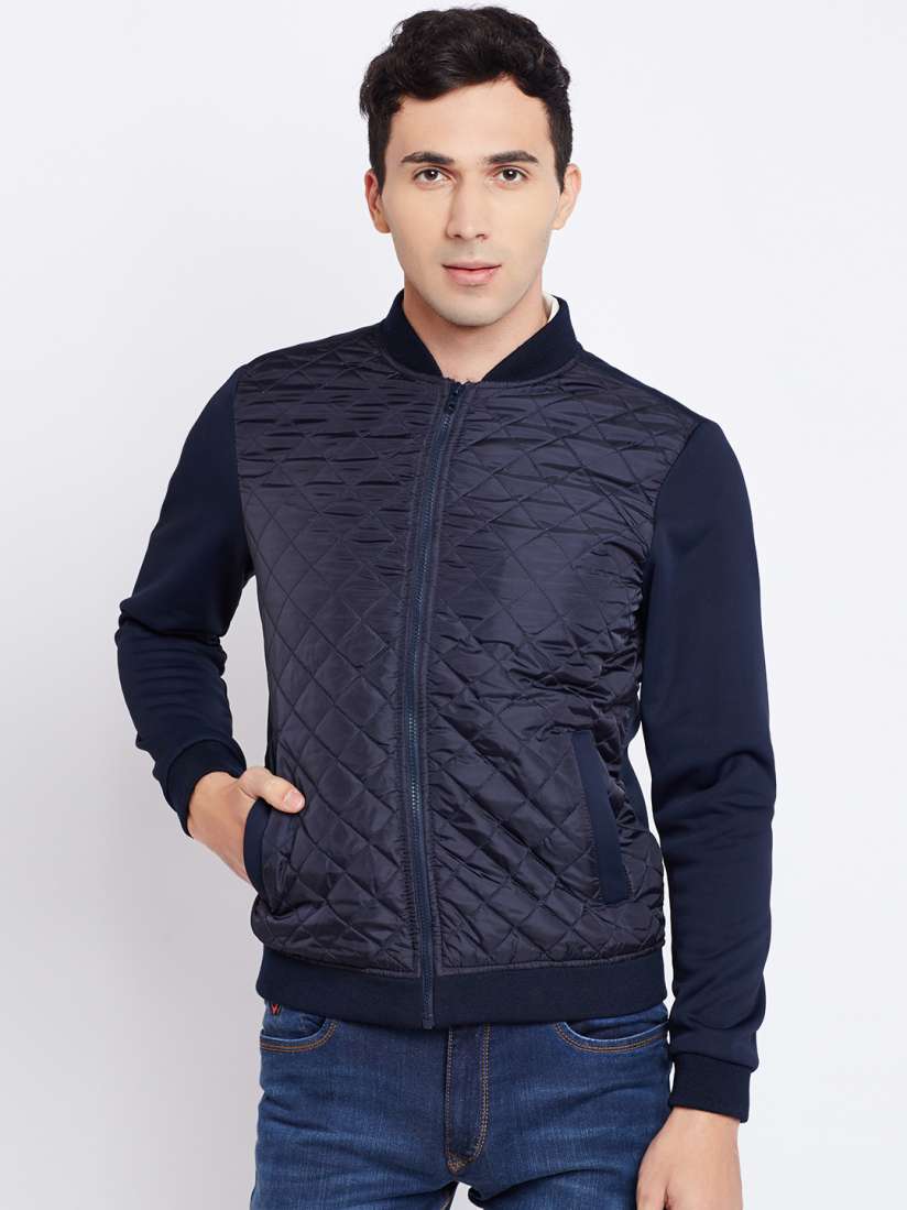 Buy John Players Men Navy Solid Quilted Jacket Jackets for Men 2075957 Myntra