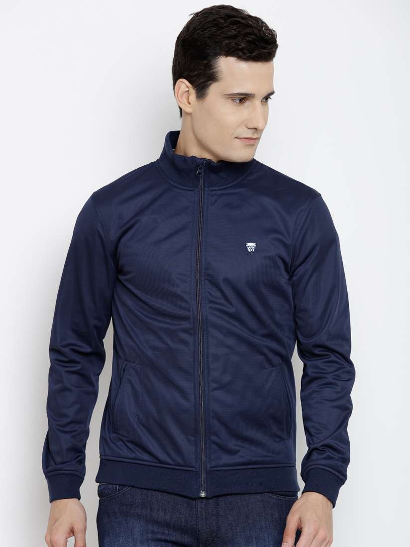 Buy John Players Men Navy Blue Solid Bomber Jacket Jackets for Men 2075964 Myntra