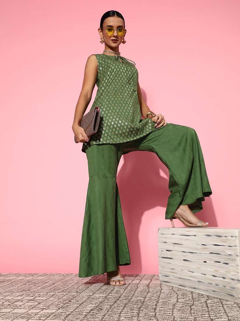 palazzo pants with top myntra