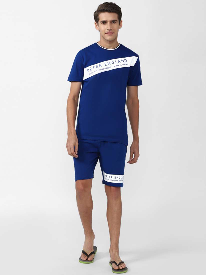 Buy Peter England Men Blue White Printed Cotton Night suit Night suits for Men 20763802 Myntra