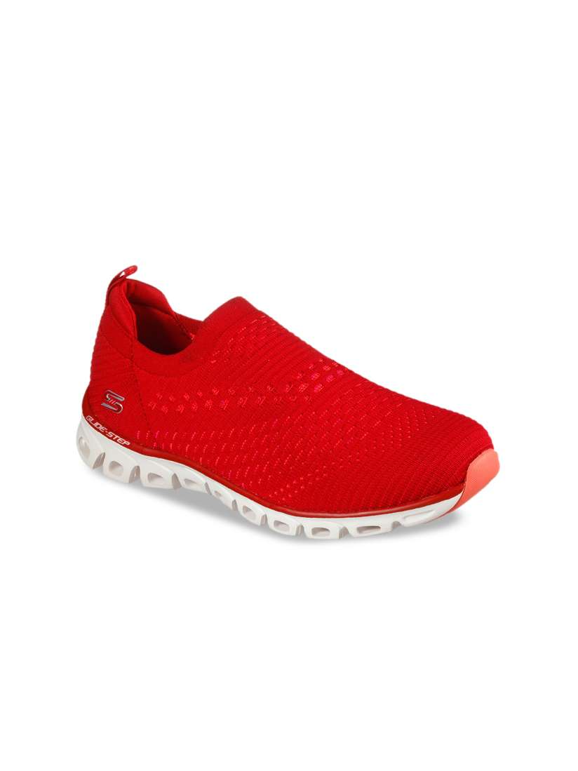 Buy Skechers Women Red Woven Design Slip On Sneakers Casual Shoes for Women 20767004 Myntra