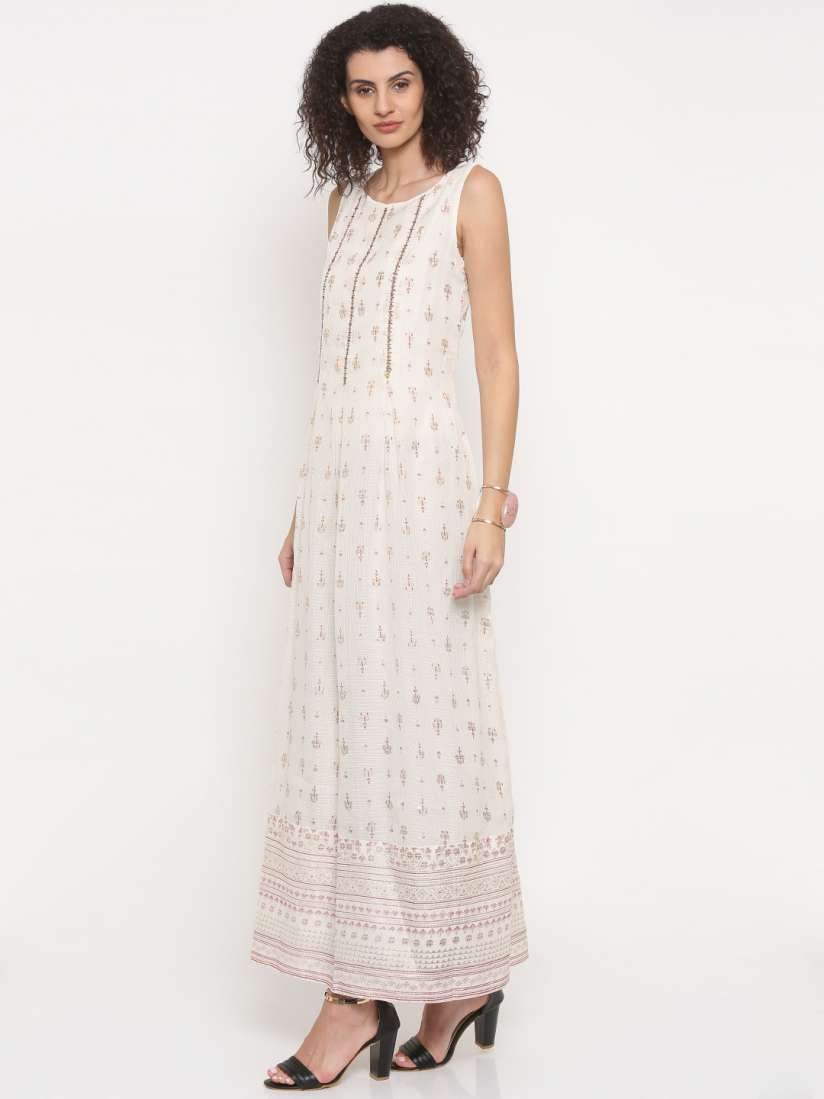 Global desi white maxi dress sales