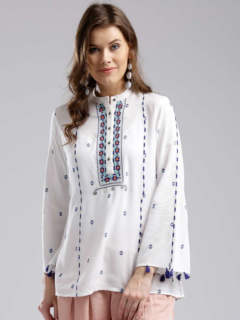 Buy W Women White Printed Top Tops for Women 2077233 Myntra