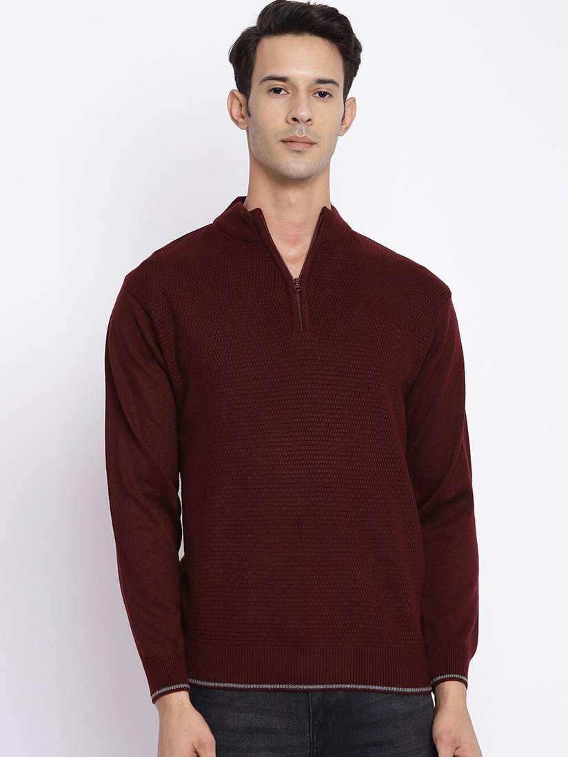 Maroon Sweater Cantabil Sweaters Buy Cantabil Men Maroon Ribbed