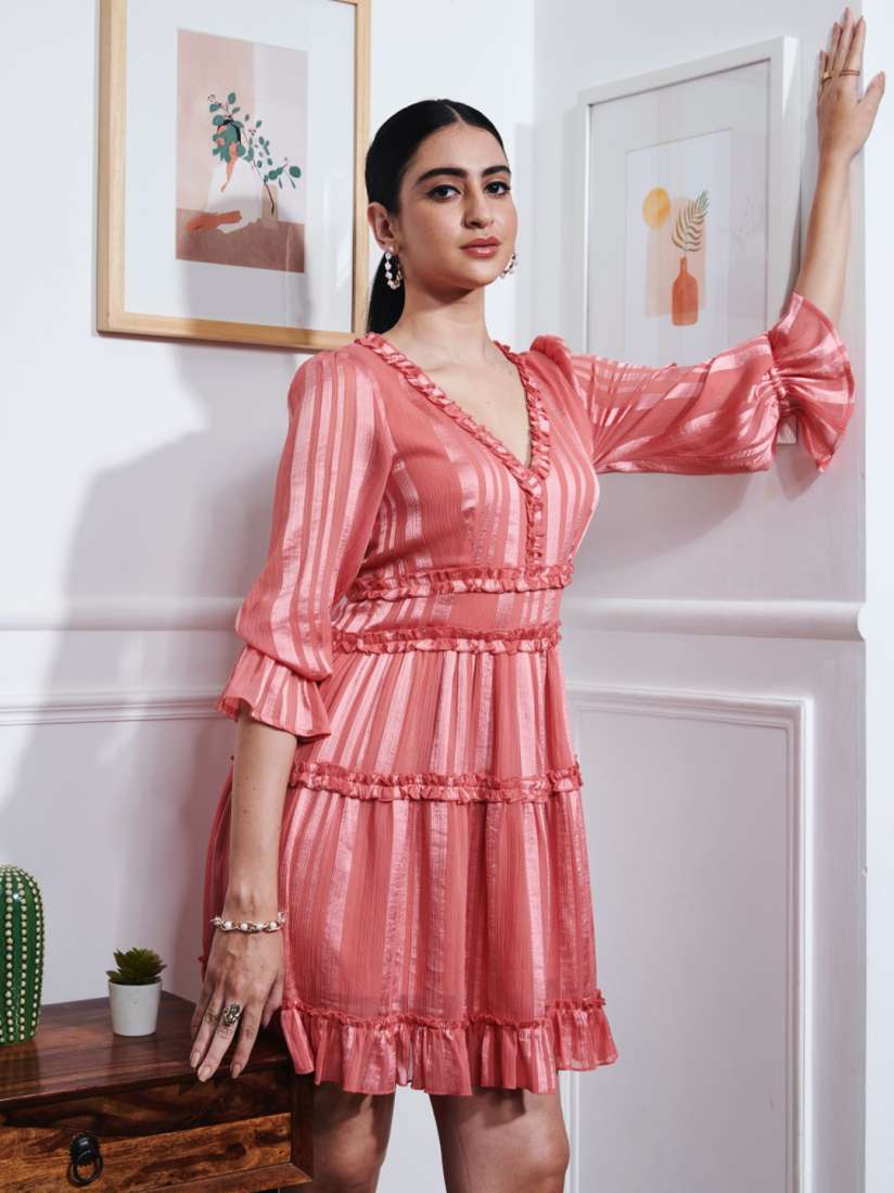 Fit and flare dress myntra top