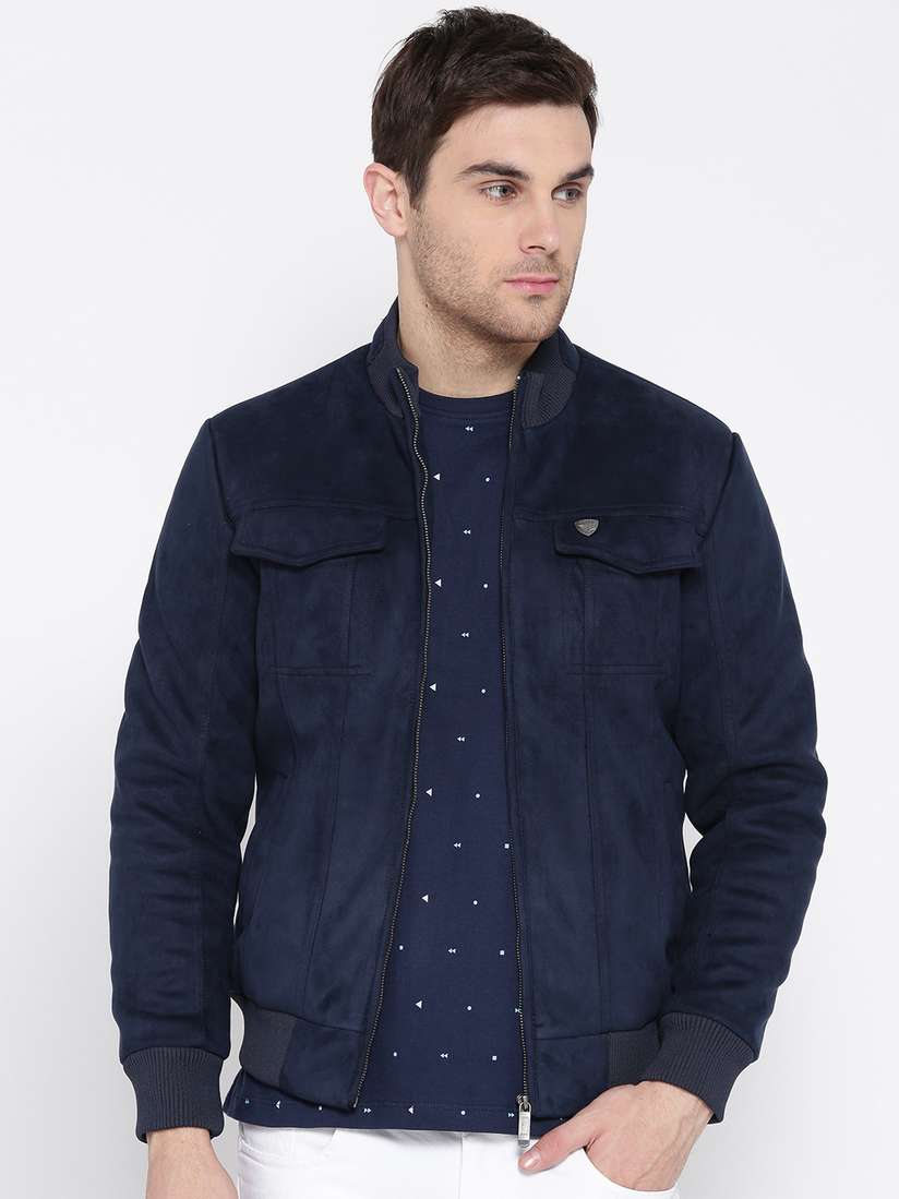 Navy Blue Blue Jean Bomber Jacket Buy Arrow Blue Jean Men Navy