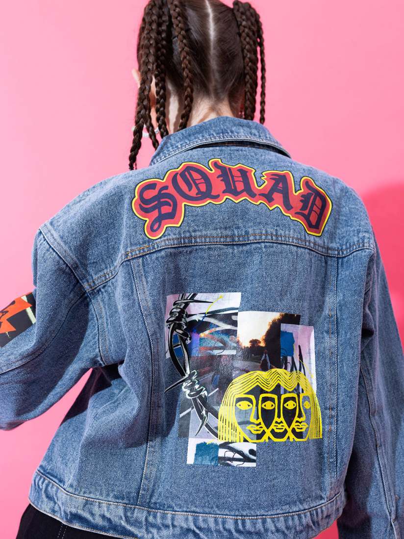 Buy Stylecast X Hersheinbox Women Graphic Printed Denim Jacket Jackets for Women 20785150 Myntra