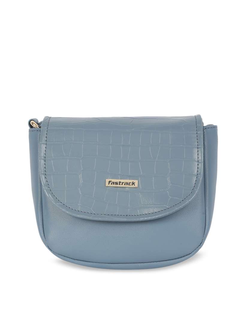 Buy Fastrack Blue Textured PU Structured Sling Bag Handbags for Women 20785746 Myntra