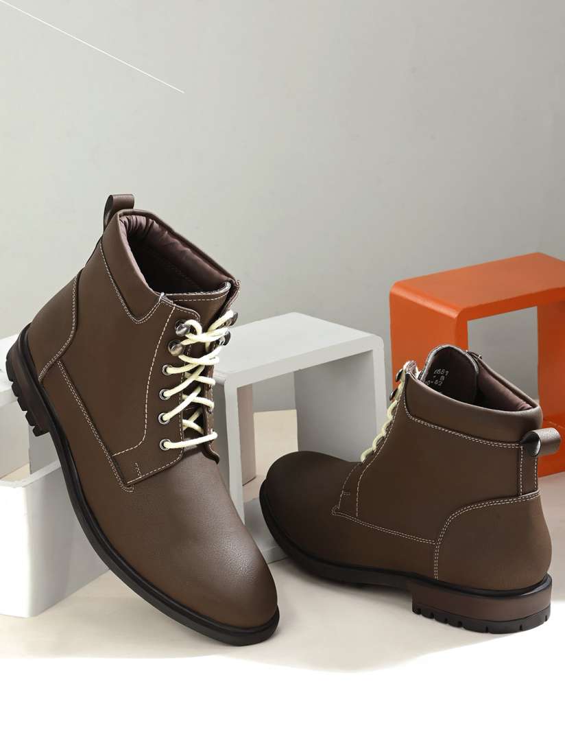 Buy Roadster Men Brown Solid Casual Boots Boots for Men 20790412 Myntra