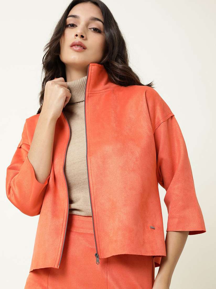 Orange tailored jacket new arrivals