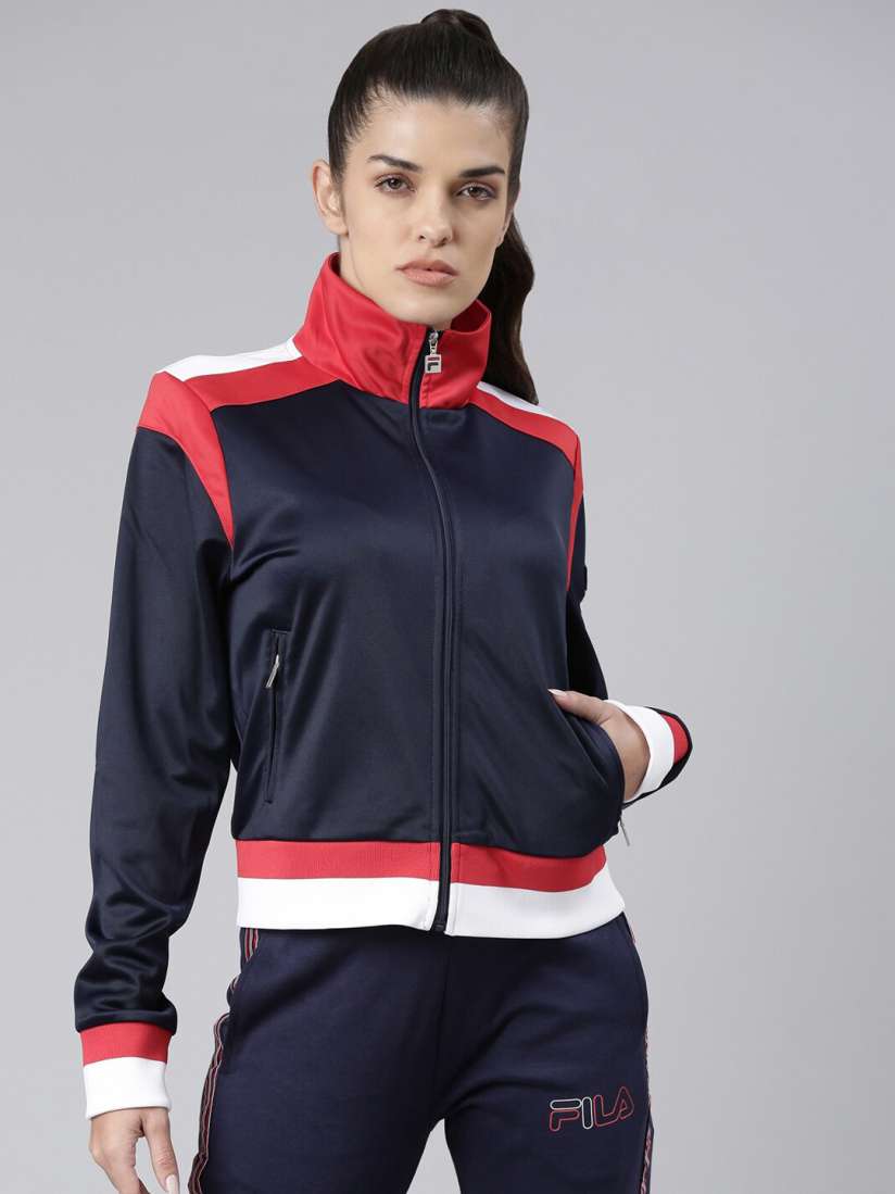 Buy FILA Women Blue Coral Sporty Jacket Jackets for Women 20800790 Myntra