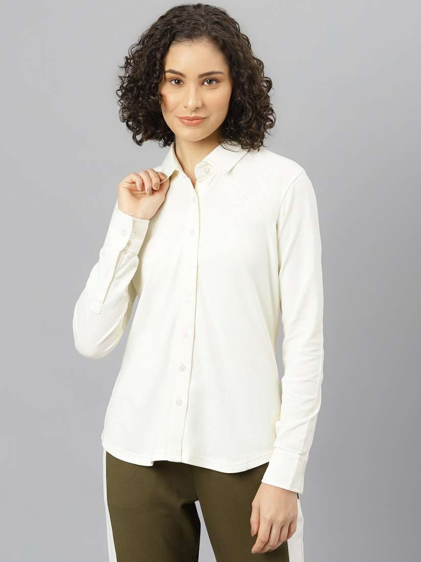 Buy Beverly Hills Polo Club Women Cream Solid Cotton Casual Shirt Shirts for Women 20803468 Myntra