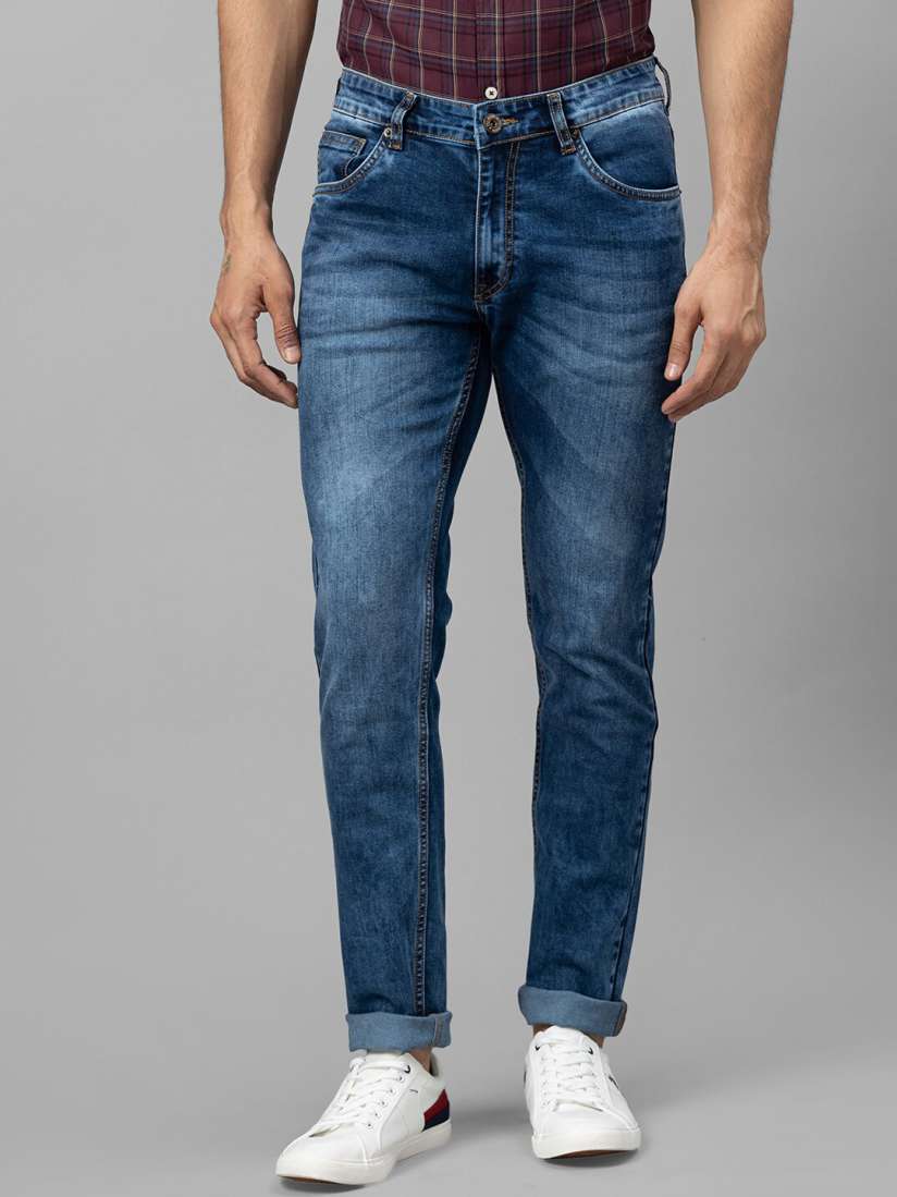 Buy Globus Men Blue Tapered Fit Light Fade Stretchable Cotton Jeans Jeans for Men 20808134 Myntra