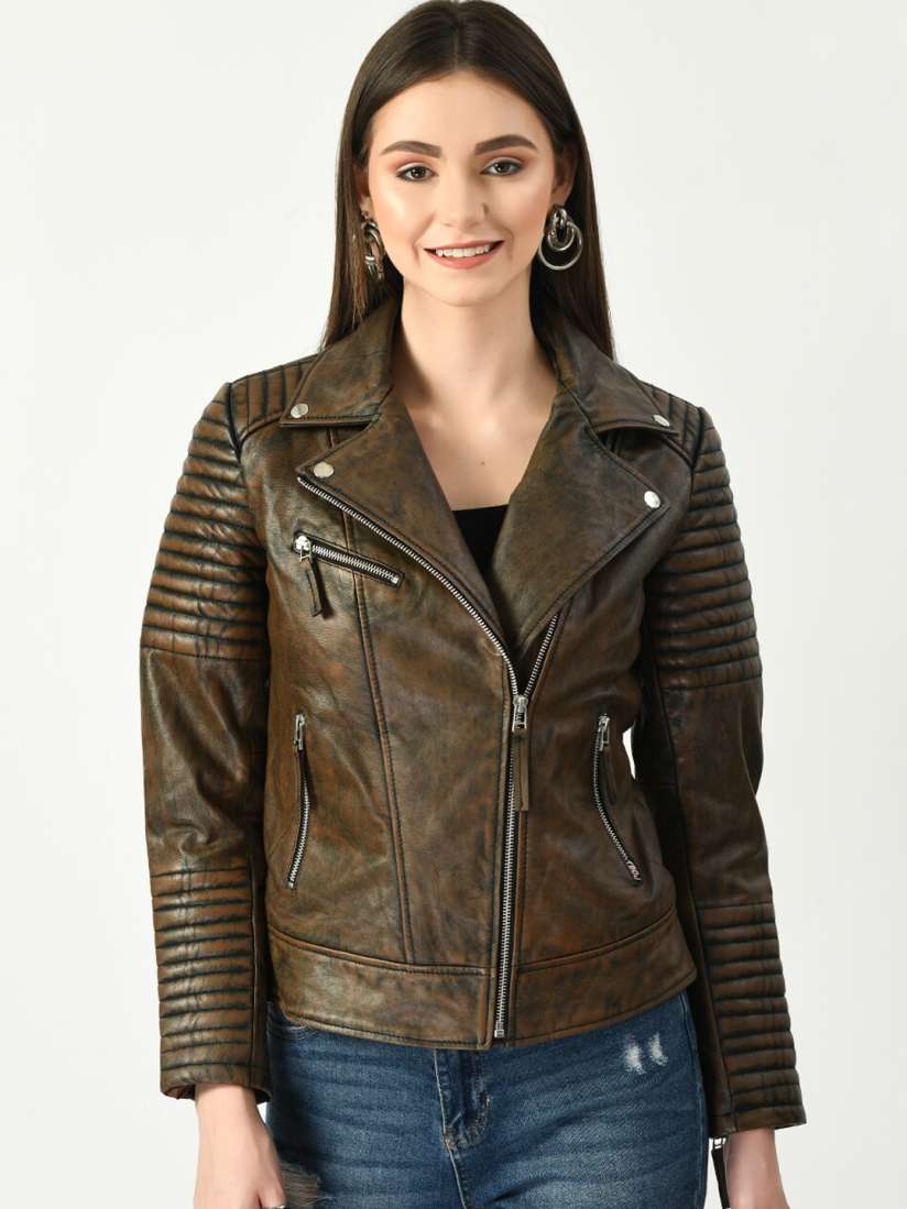 Buy TBOJ Women Camel Brown Lightweight Leather Jacket Jackets for Women 20811374 Myntra