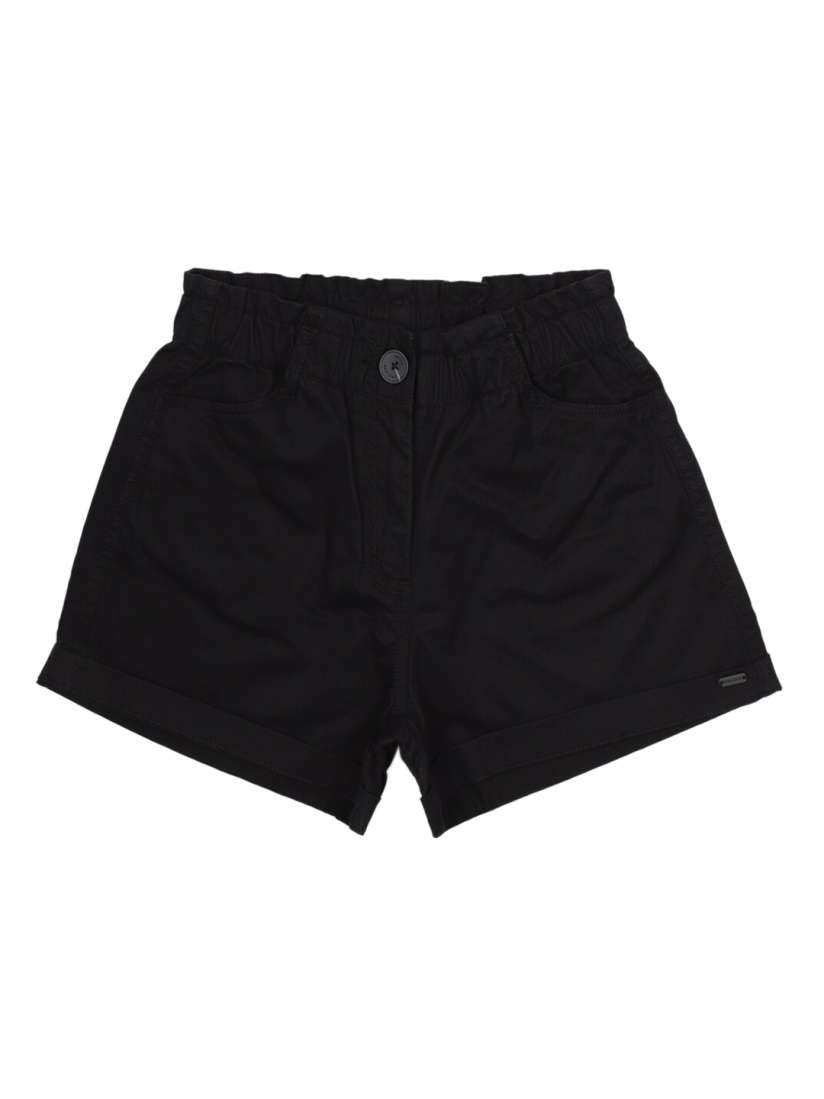 Ladies black cotton shorts shop