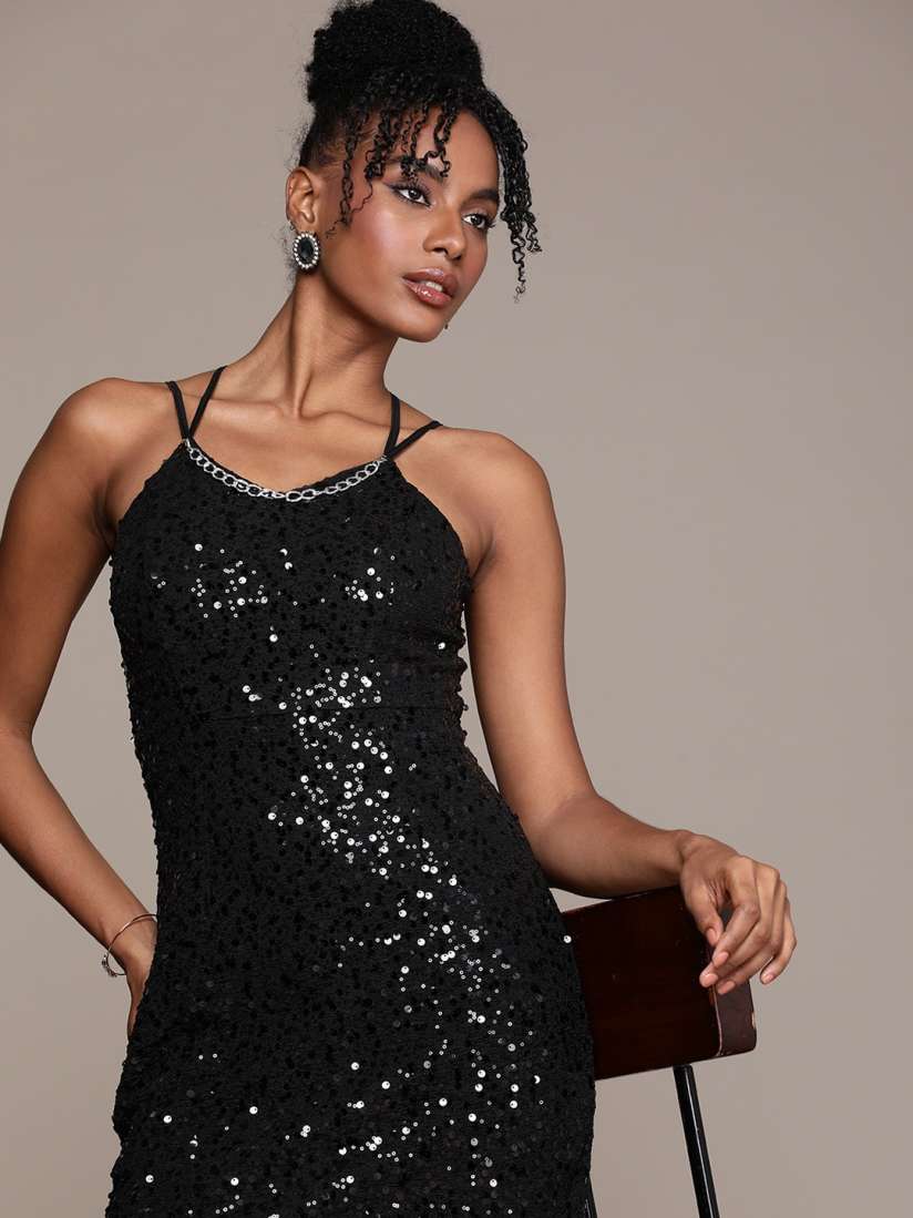 Sequin dress myntra hotsell