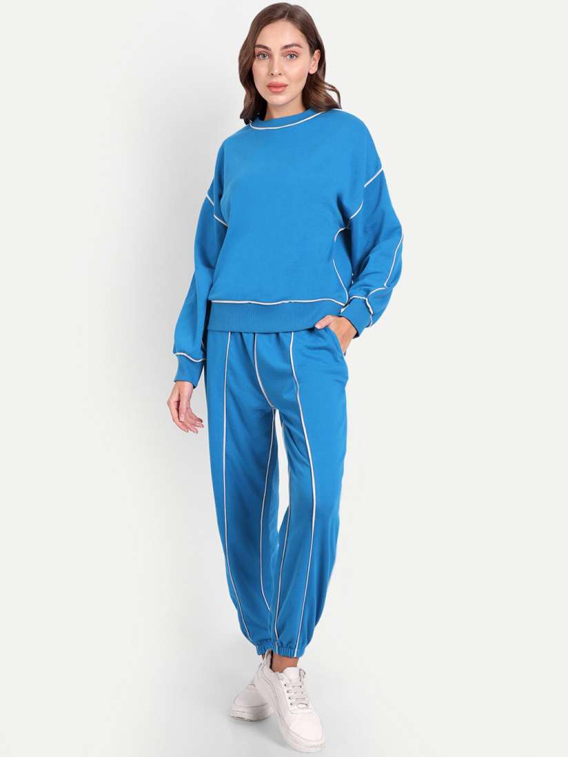 Womens blue jogger set outlet
