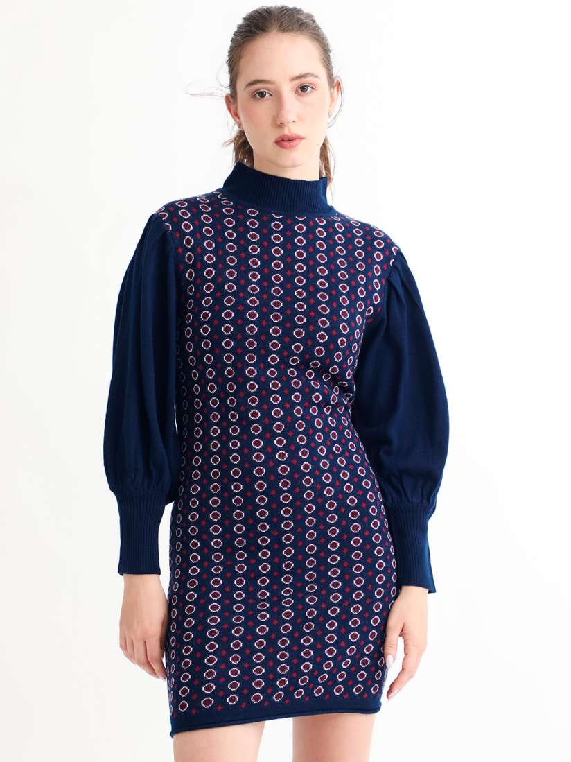 Navy blue jumper dress cheap