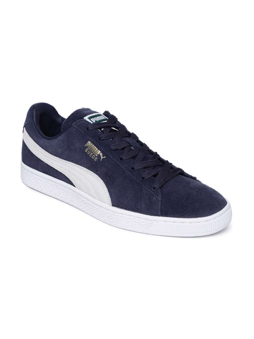 Buy Puma Men Navy Blue Suede Classic Sneakers Casual Shoes for Men 2081693 Myntra
