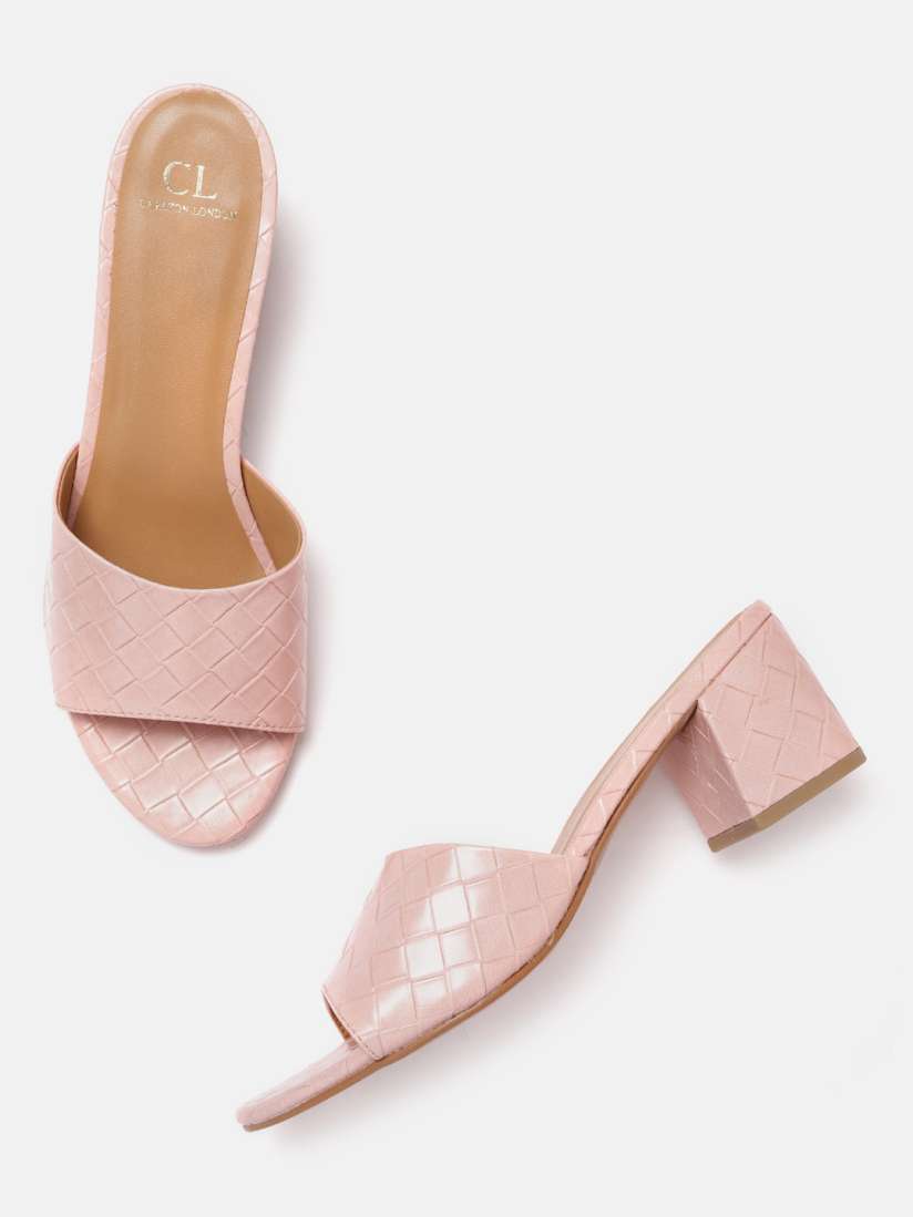 Buy Carlton London Textured Block Heel Sandals Heels for Women 20817044 Myntra