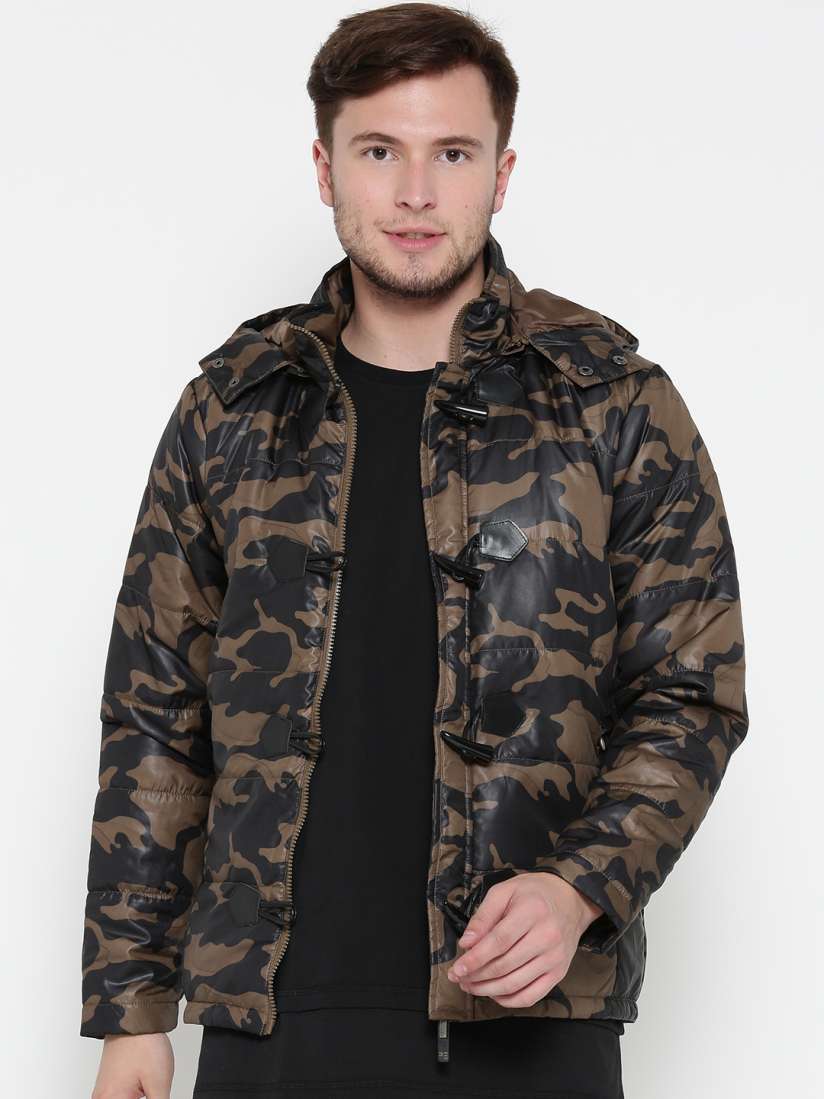 Printed quilted jacket online