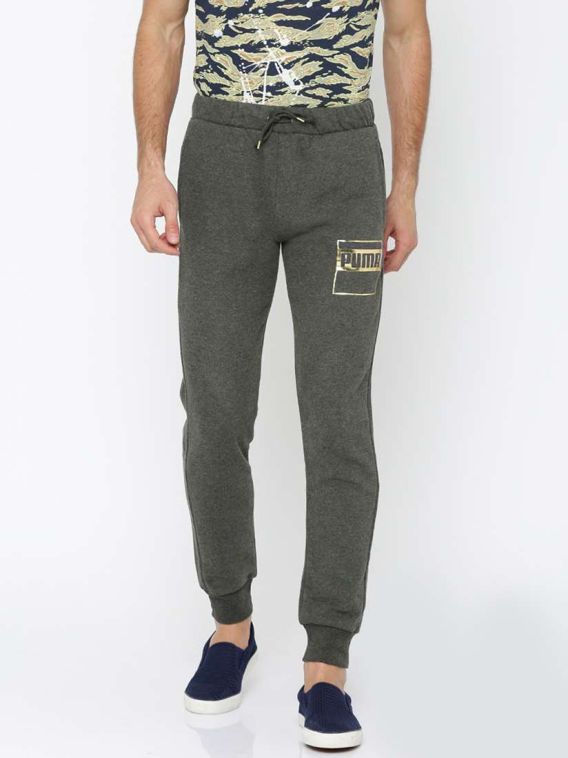 Buy Puma Charcoal Grey Rebel Gold Joggers Track Pants for Men 2082763 Myntra