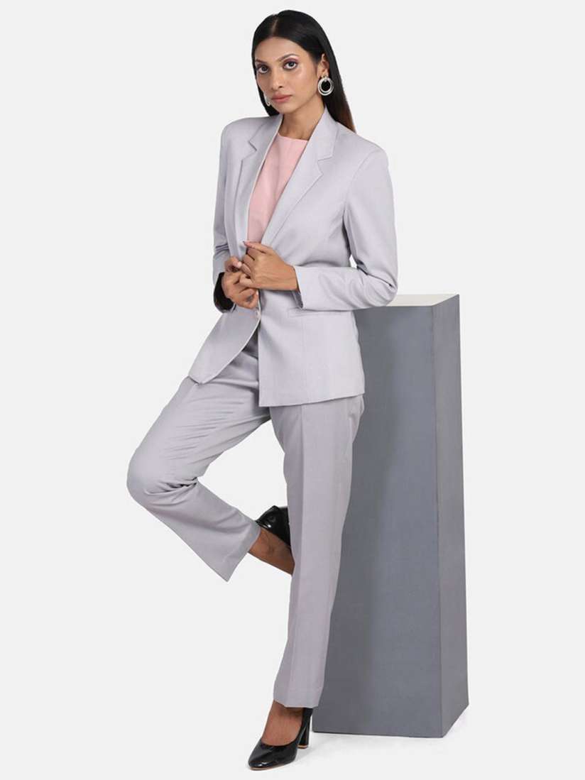 Buy PowerSutra Women Grey Single Breasted 2 Piece Suits Suits for Women 20828646 Myntra