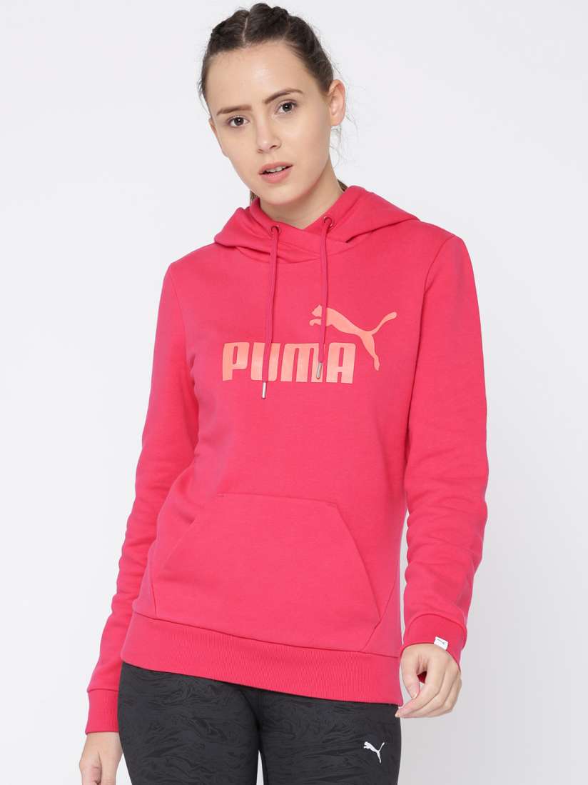 Buy Puma Women Pink Printed Hooded ESS No.1 Sweatshirt Sweatshirts for Women 2083047 Myntra