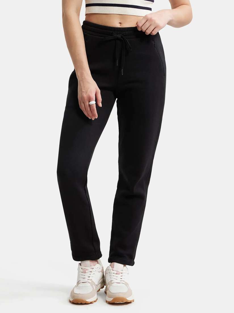 Buy Jockey Women Super Combed Cotton Relaxed Fit Trackpants with Zipper Pockets U110 Track Pants for Women 20833408 Myntra