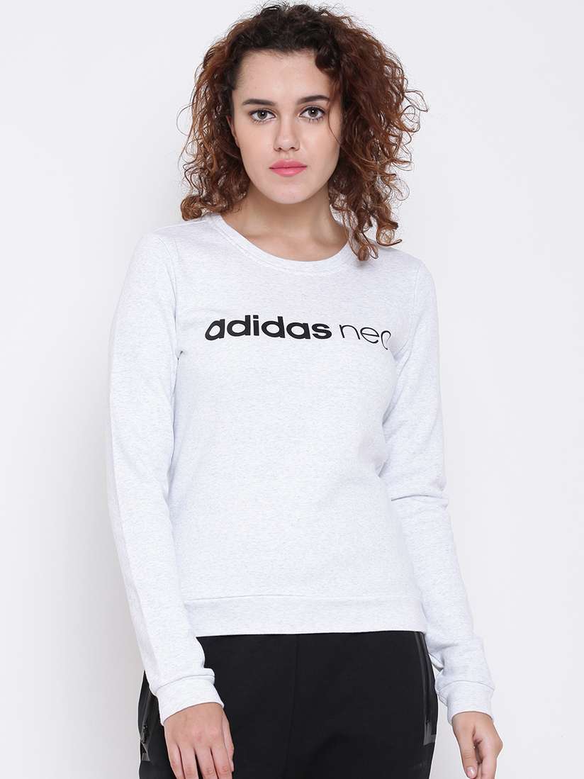 Crew Sweatshirt Ladies White Adidas Sweatshirt ADIDAS NEO Women