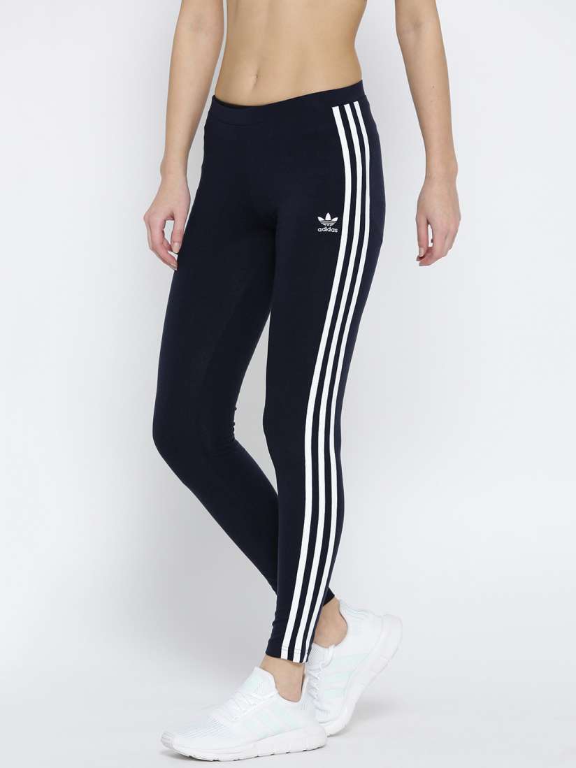 Buy ADIDAS Women Originals Navy 3 Stripes Traning Tights Tights for Women 2083857 Myntra
