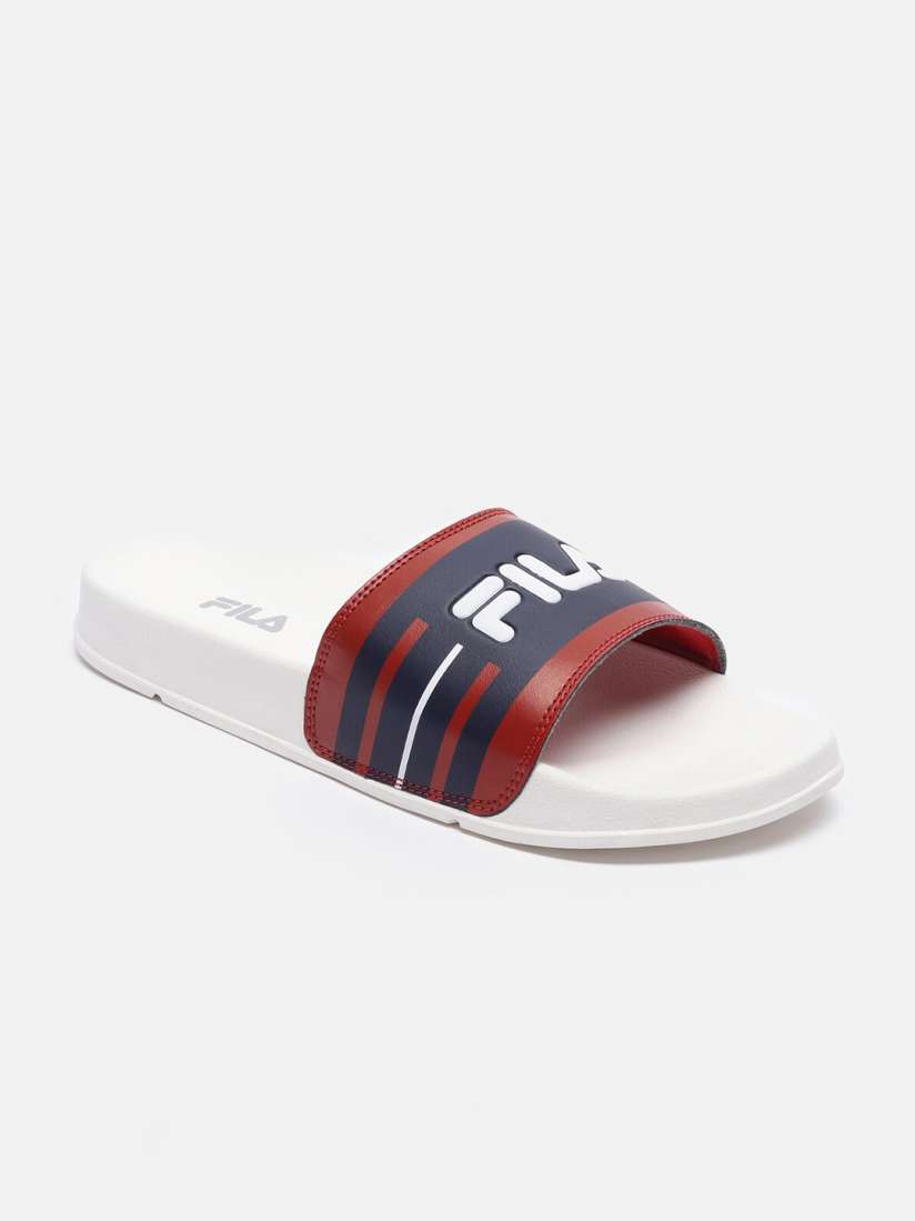 Fila white sliders outlet